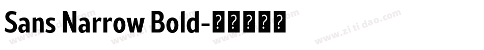 Sans Narrow Bold字体转换